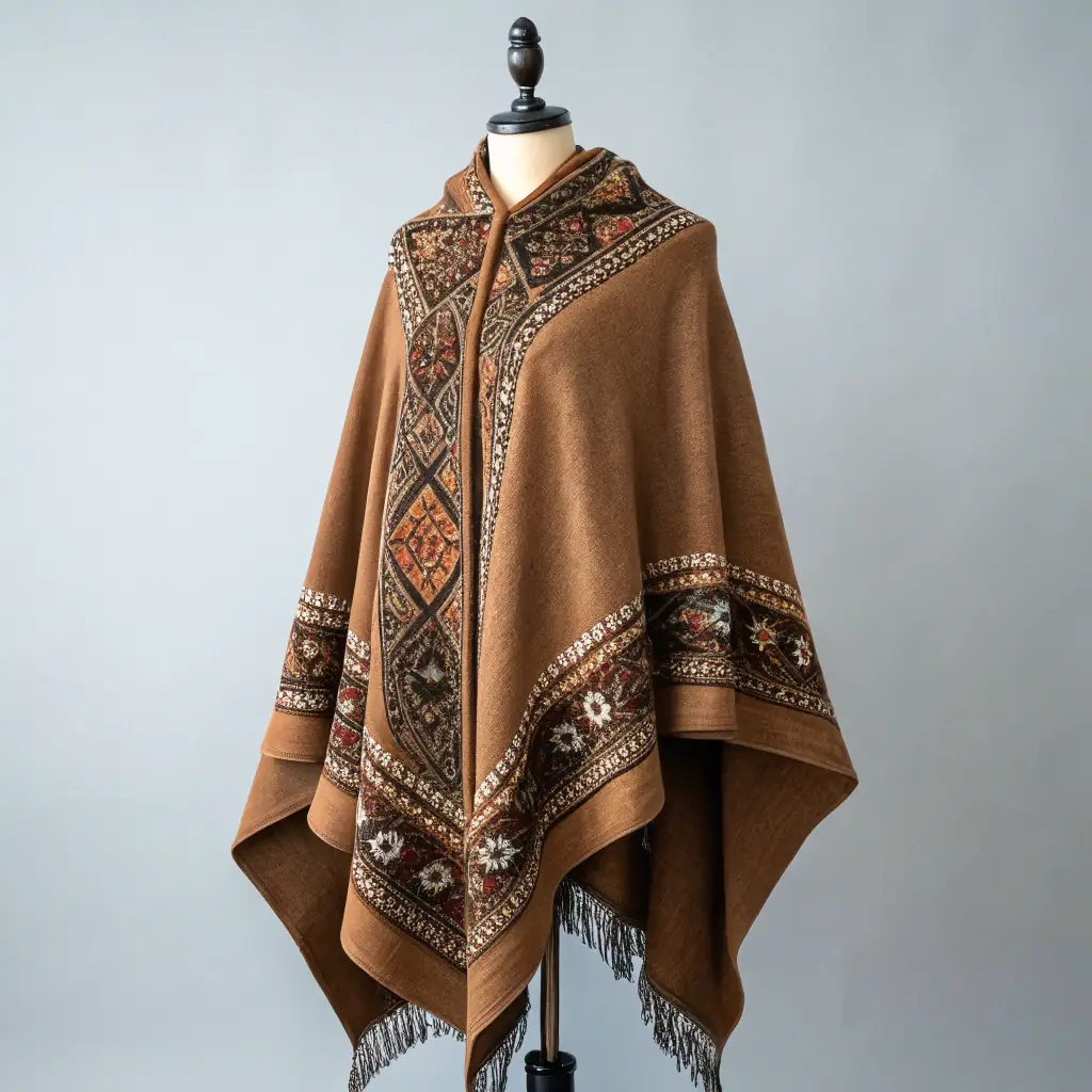 Handwoven Wool Poncho